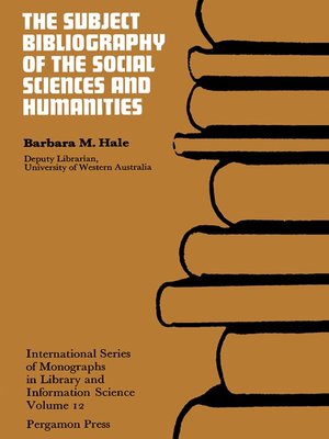 cover image of The Subject Bibliography of the Social Sciences and Humanities
